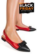 BALERINI NEGRU ROSU PIELE NATURALA 3S7780