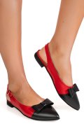 BALERINI NEGRU ROSU PIELE NATURALA 3S7780