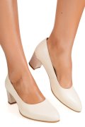 PANTOFI BEJ GLITTER PIELE NATURALA 5S77600B