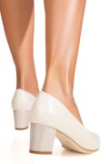 PANTOFI BEJ GLITTER PIELE NATURALA 5S77600B
