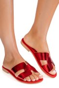 PAPUCI ROSII PIELE NATURALA LS77IDO-501