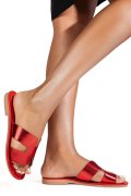 PAPUCI ROSII PIELE NATURALA LS77IDO-501