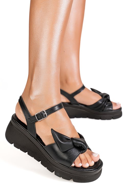 Sandale negre piele naturala 1s778234