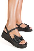 SANDALE NEGRE PIELE NATURALA 1S778234