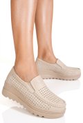 MOCASINI BEJ PIELE NATURALA MSPM221