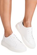 PANTOFI SPORT ALBI PIELE NATURALA TSP2006