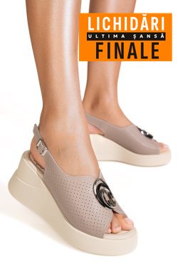 SANDALE ROZ PIELE NATURALA TPC2003