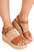 SANDALE MARO INCHIS PIELE NATURALA 1S772544058
