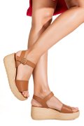 SANDALE MARO INCHIS PIELE NATURALA 1S772544058
