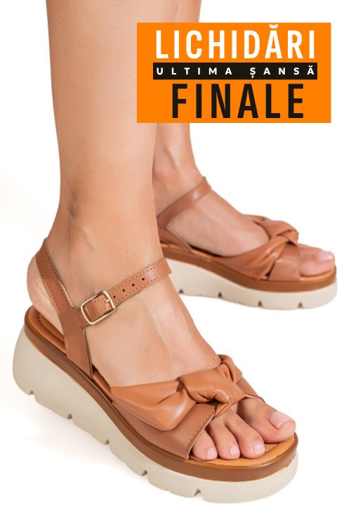 Sandale maro piele naturala 1s778234