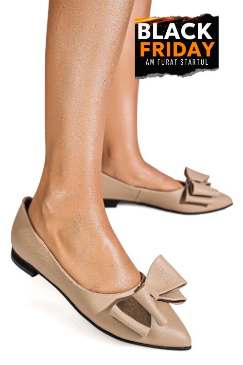 Balerini bej piele naturala 3s7728