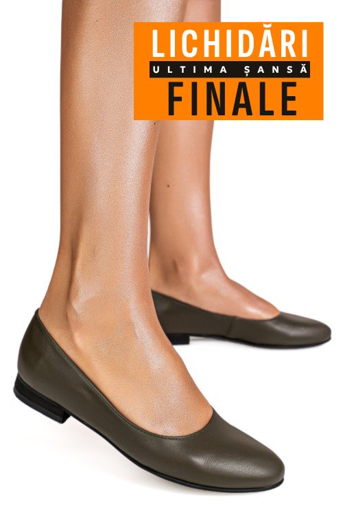 Balerini olive piele naturala 4s7755