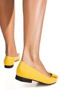 BALERINI GALBENI PIELE NATURALA 3S7701