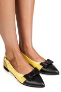 BALERINI GALBEN NEGRU PIELE NATURALA 3S7730B