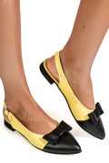 BALERINI GALBEN NEGRU PIELE NATURALA 3S7730B