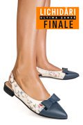 BALERINI ALBASTRU FLORAL PIELE NATURALA 3S7730B