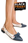 BALERINI ALBASTRU FLORAL PIELE NATURALA 3S7730B