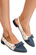 BALERINI ALBASTRU FLORAL PIELE NATURALA 3S7730B