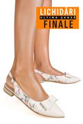 BALERINI ALB FLORAL PIELE NATURALA 3S7730B