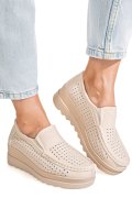 MOCASINI BEJ PIELE NATURALA MSPM221