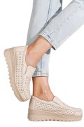 MOCASINI BEJ PIELE NATURALA MSPM221