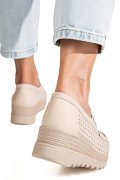 MOCASINI BEJ PIELE NATURALA MSPM221