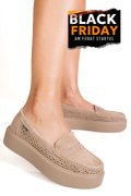 MOCASINI KHAKI PIELE NATURALA INTOARSA GSP10A161