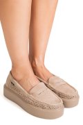 MOCASINI KHAKI PIELE NATURALA INTOARSA GSP10A161