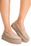 MOCASINI KHAKI PIELE NATURALA INTOARSA GSP10A161