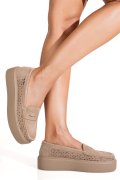 MOCASINI KHAKI PIELE NATURALA INTOARSA GSP10A161