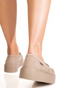 MOCASINI KHAKI PIELE NATURALA INTOARSA GSP10A161