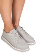 PANTOFI SPORT GRI PIELE NATURALA TPC6099