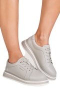 PANTOFI SPORT GRI PIELE NATURALA TPC6099
