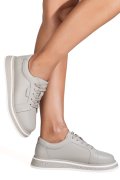 PANTOFI SPORT GRI PIELE NATURALA TPC6099