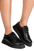 PANTOFI SPORT NEGRI PIELE NATURALA TPC6099