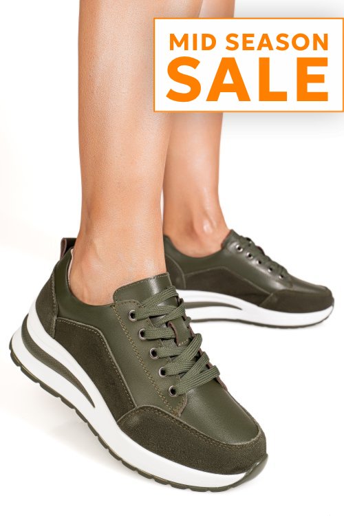 Pantofi sport verzi piele naturala tpc5100