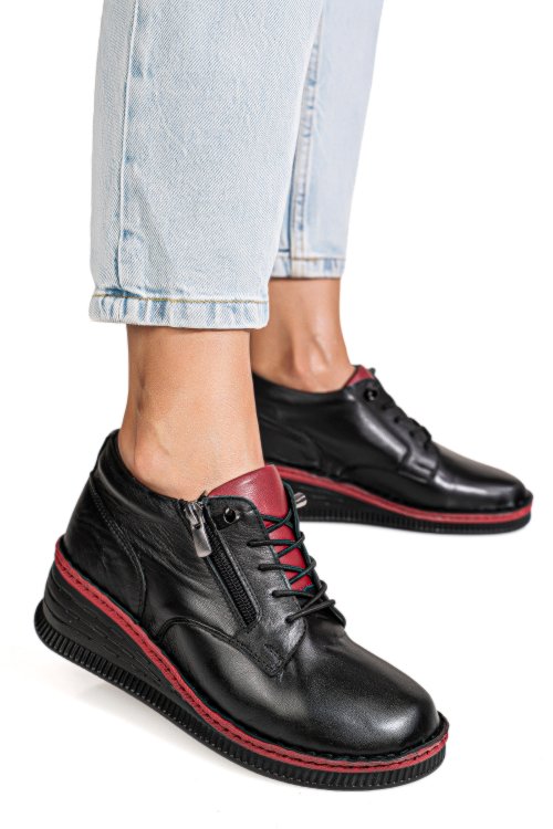Ghete negre piele naturala apckd7550
