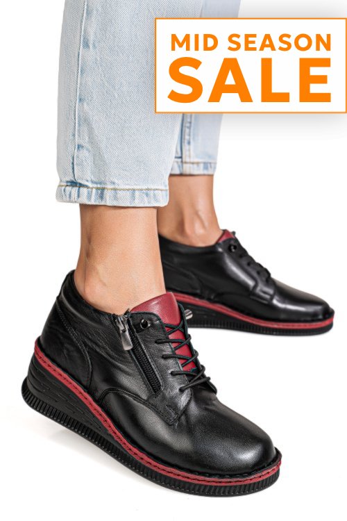 Ghete negre piele naturala apckd7550