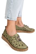PANTOFI VERZI PIELE NATURALA 2PC000