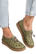 PANTOFI VERZI PIELE NATURALA 2PC000