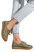 PANTOFI VERZI PIELE NATURALA 2PC000