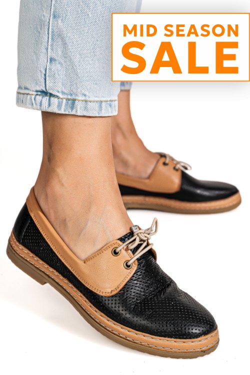 Mocasini negri piele naturala 2pc301