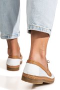MOCASINI ALBI PIELE NATURALA 2PC301