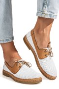 MOCASINI ALBI PIELE NATURALA 2PC301
