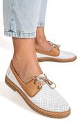 MOCASINI ALBI PIELE NATURALA 2PC301