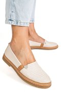 MOCASINI BEJ PIELE NATURALA 2PC302