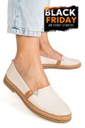 MOCASINI BEJ PIELE NATURALA 2PC302