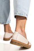 MOCASINI BEJ PIELE NATURALA 2PC302