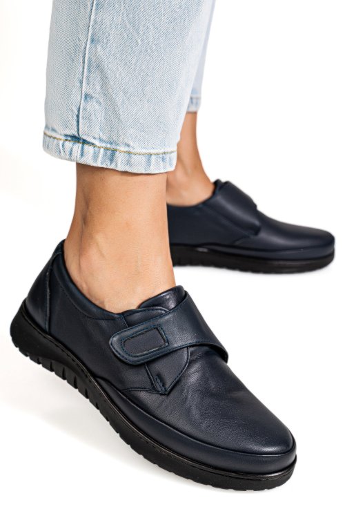 Mocasini bleumarin piele naturala 7pc504