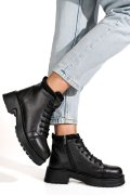 GHETE NEGRE PIELE NATURALA 2PC2010